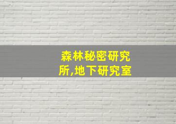 森林秘密研究所,地下研究室