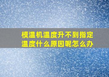 模温机温度升不到指定温度什么原因呢怎么办