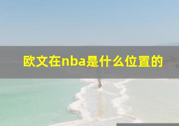 欧文在nba是什么位置的