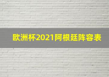 欧洲杯2021阿根廷阵容表