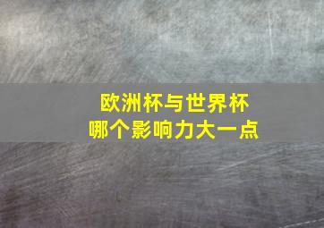 欧洲杯与世界杯哪个影响力大一点