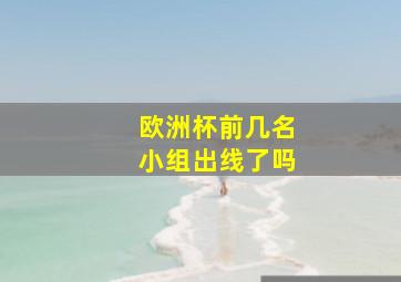 欧洲杯前几名小组出线了吗