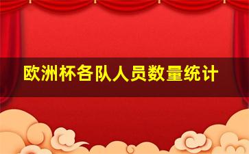 欧洲杯各队人员数量统计