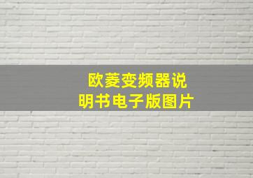 欧菱变频器说明书电子版图片