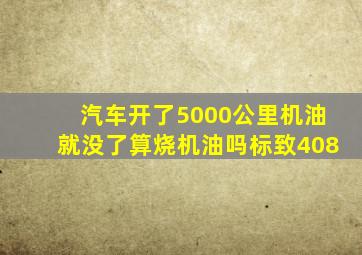 汽车开了5000公里机油就没了算烧机油吗标致408