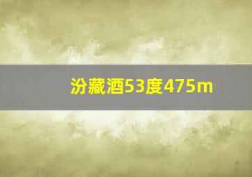 汾藏酒53度475m