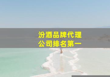 汾酒品牌代理公司排名第一