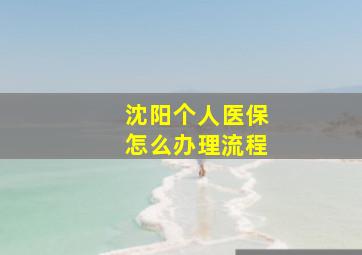 沈阳个人医保怎么办理流程