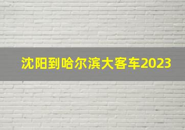 沈阳到哈尔滨大客车2023