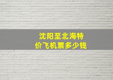 沈阳至北海特价飞机票多少钱