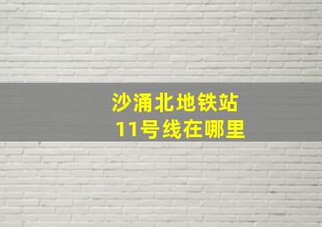 沙涌北地铁站11号线在哪里