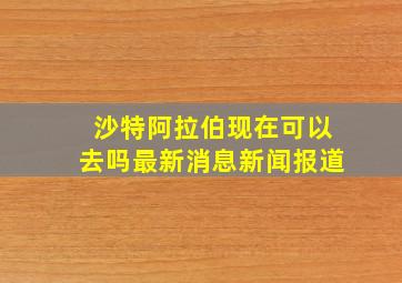 沙特阿拉伯现在可以去吗最新消息新闻报道