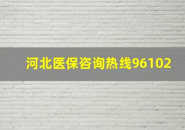 河北医保咨询热线96102