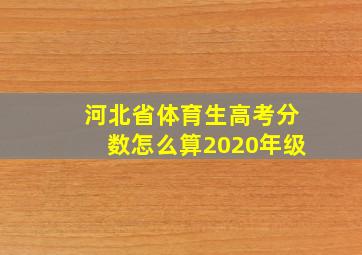 河北省体育生高考分数怎么算2020年级