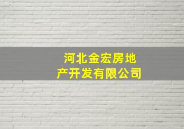 河北金宏房地产开发有限公司