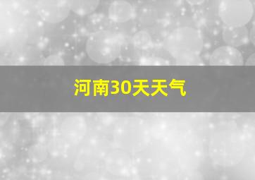 河南30天天气