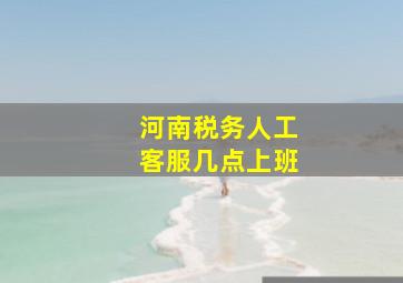 河南税务人工客服几点上班