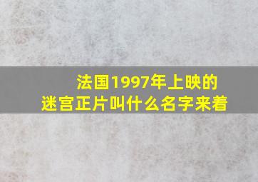 法国1997年上映的迷宫正片叫什么名字来着