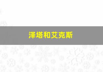 泽塔和艾克斯