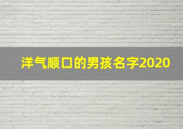 洋气顺口的男孩名字2020