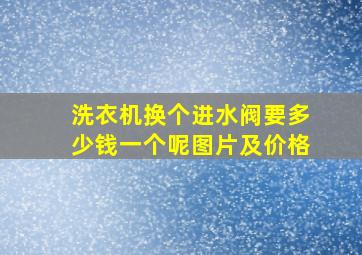 洗衣机换个进水阀要多少钱一个呢图片及价格