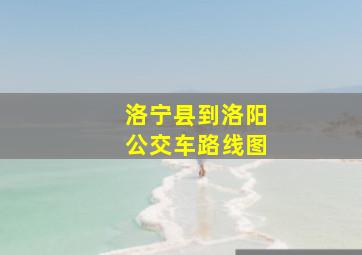 洛宁县到洛阳公交车路线图