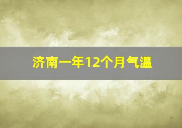 济南一年12个月气温