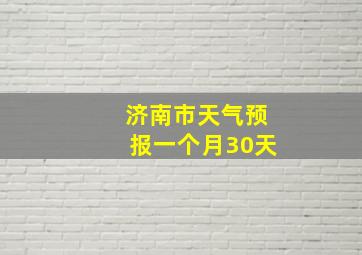 济南市天气预报一个月30天