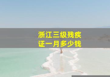 浙江三级残疾证一月多少钱