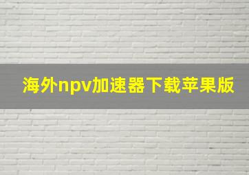 海外npv加速器下载苹果版