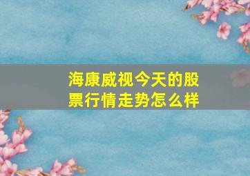 海康威视今天的股票行情走势怎么样