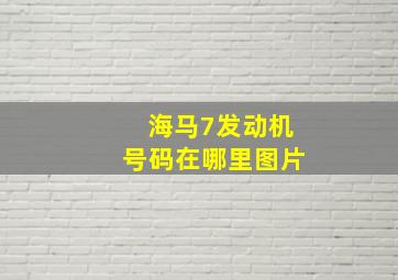 海马7发动机号码在哪里图片