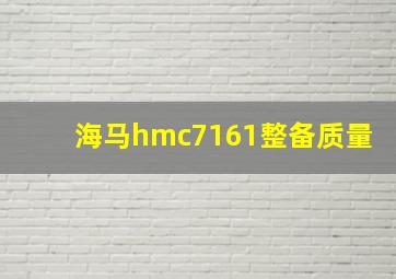 海马hmc7161整备质量