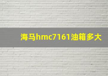 海马hmc7161油箱多大