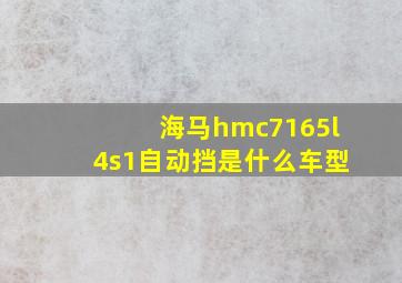 海马hmc7165l4s1自动挡是什么车型