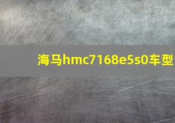 海马hmc7168e5s0车型