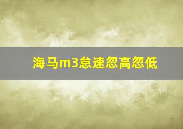 海马m3怠速忽高忽低