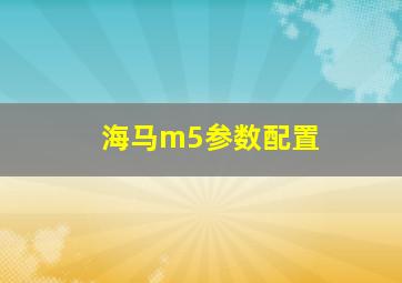 海马m5参数配置