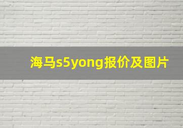 海马s5yong报价及图片