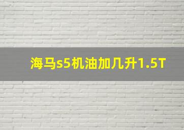 海马s5机油加几升1.5T