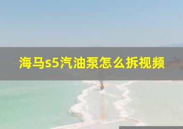 海马s5汽油泵怎么拆视频