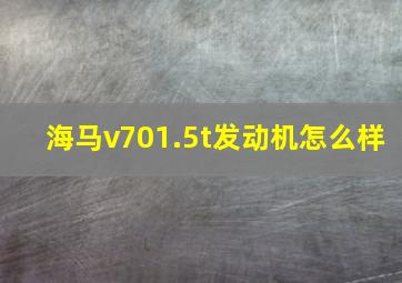 海马v701.5t发动机怎么样