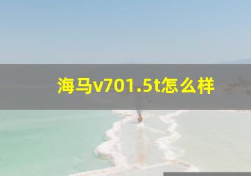 海马v701.5t怎么样