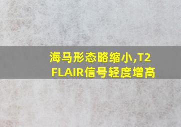 海马形态略缩小,T2FLAIR信号轻度增高