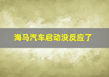 海马汽车启动没反应了