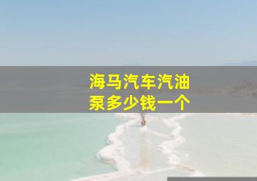 海马汽车汽油泵多少钱一个