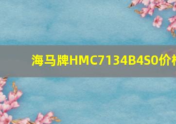 海马牌HMC7134B4S0价格