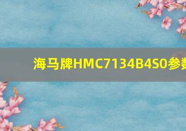 海马牌HMC7134B4S0参数