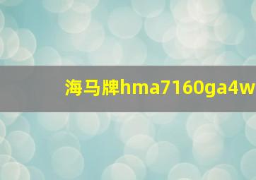 海马牌hma7160ga4w