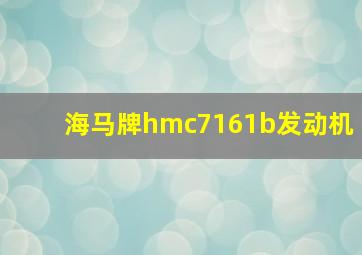 海马牌hmc7161b发动机